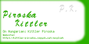 piroska kittler business card